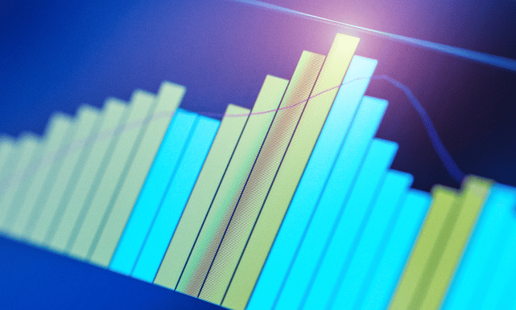 image illustration the market trending up and down