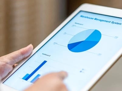 Tablet showing operational performance data