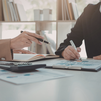 close up of documents on desk