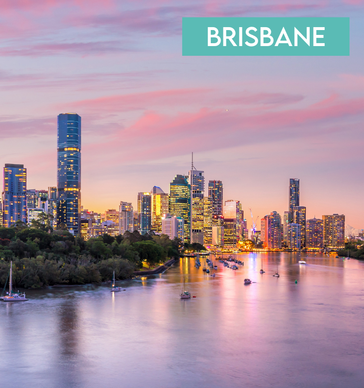 skyline of Brisbane at night