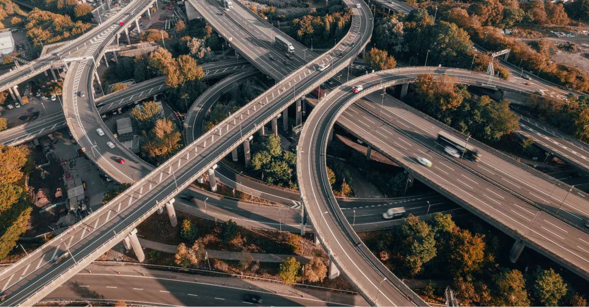 Busy multi-layered highway