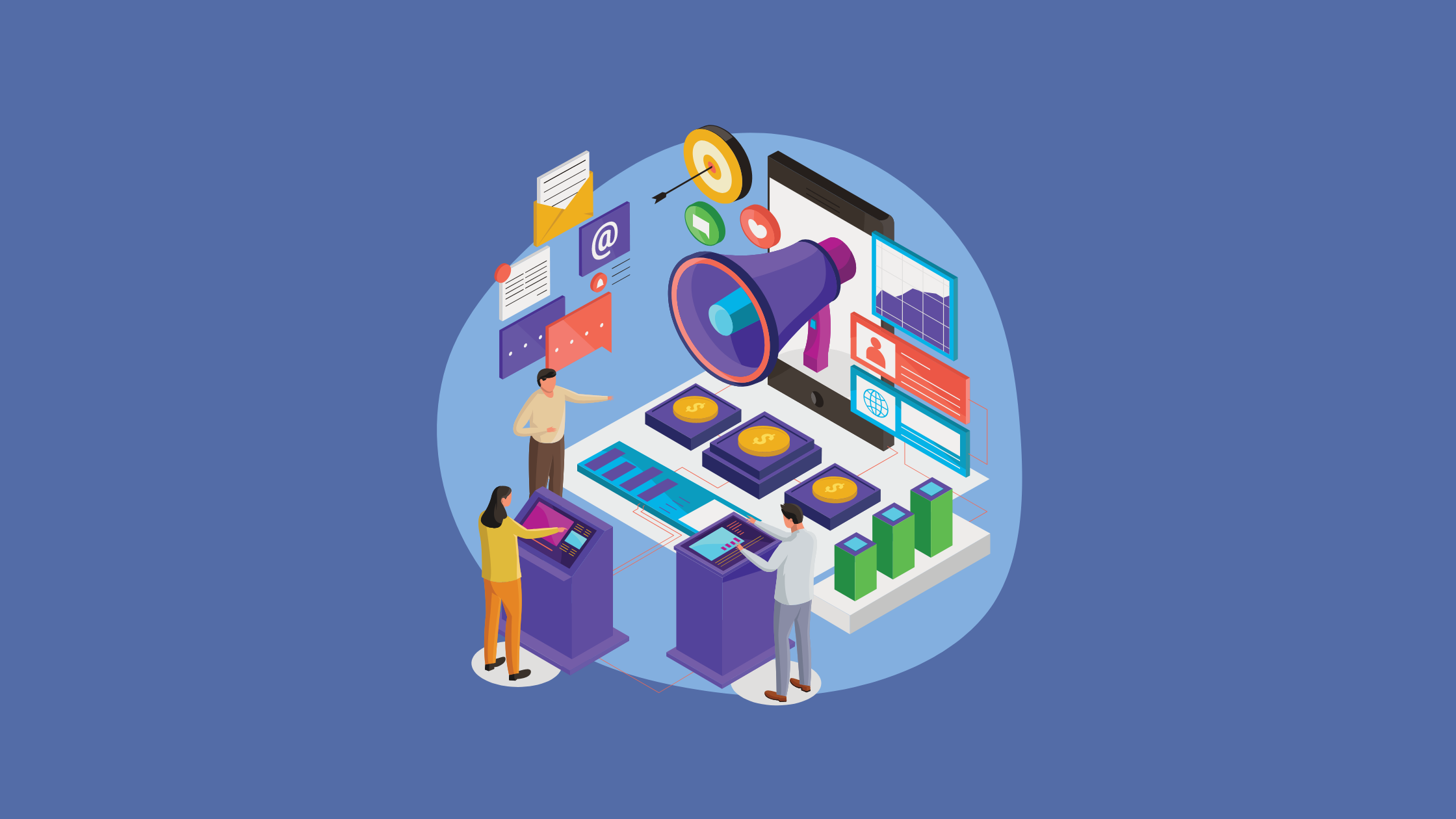 digital transformation within a business illustration